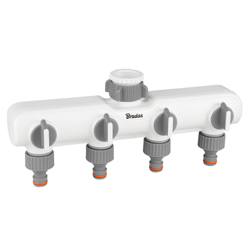 WHITE LINE 4 padėčių kolektorius su 1"-3/4" vidiniu sriegiu ir vožtuvais -WL-3054K