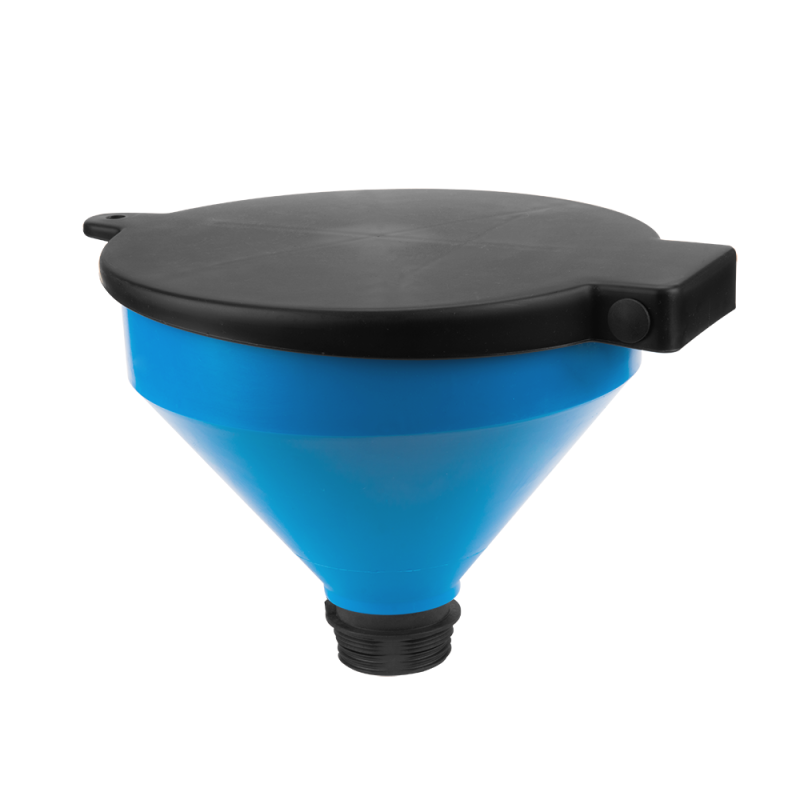 Piltuvėlis su filtru DIA - 250 mm, H 210 mm GZ 2'' su dangteliu -IBCFUNNEL1