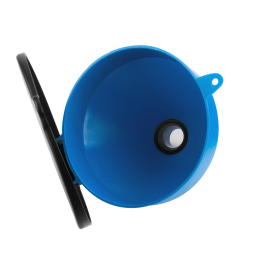 Piltuvėlis su filtru DIA - 250 mm, H 210 mm GZ 2'' su dangteliu -IBCFUNNEL1