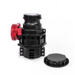 IBC rutulinis vožtuvas GW S60x6 su išleidimo anga Camlock Type A 2" su dangteliu -IBCS60F-BAVCGA