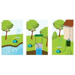 AQUATIC PLUS siurbimo ir išleidimo rinkinys 4 m - JUODA -SATP2204/BK-SET