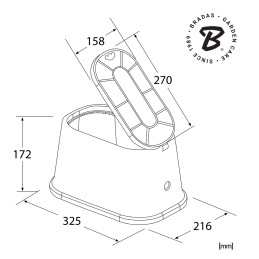 Vožtuvų dėžutė „Mini“ 32x21cm -DSSZ-P3221G