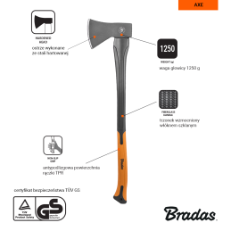 Stiklo pluošto 1250 g universalus kirvis -KT-SF1125