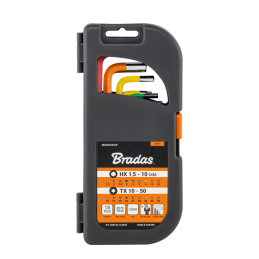 Šešiakampių ir „Torx“ raktų rinkinys HX 1,5–10 mm TX 10–50 18 vnt. -DIY-HKBT42-LO/BOX