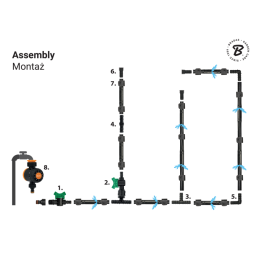 WATER FLOW DRIP lašelinės žarnos rinkinys - 50 m -DSWWF50-SET2
