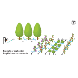 WATER FLOW DRIP lašelinės žarnos rinkinys - 50 m -DSWWF50-SET2