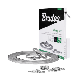 W2 sraigių spaustukas ritinėlyje, 30 m ilgio, kartoninėje dėžutėje + 50 užraktų -OACW2 30/9 CARTBOX