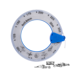 W2 sraigių spaustukas ritinėlyje, 30 m ilgio, PVC dėžutė + 50 užraktų -OACW2 30/9 PVCBOX