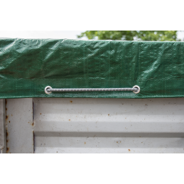 Tvirtinimo virvės kabliukas, elastingas, guminis, 0,8 x 50 m, pilkas -BCDIY-0850GY-R