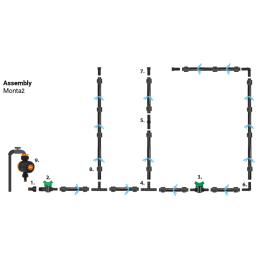 WATER DRIP lašelinės žarnos komplektas - 100 m -DSWWF100-SET4