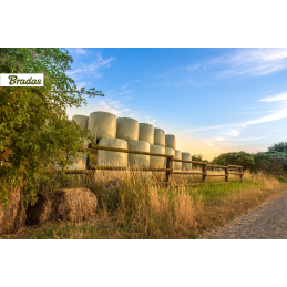 Siloso vyniojimo folija 0,75 x 1500 m - balta -AK-WF750X1500WH