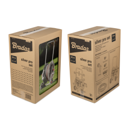 WHITE LINE metalinis vežimėlis su 1/2 colio 30 m žarna ir SILVER PRO SET priedais -WL-AG33330SET1