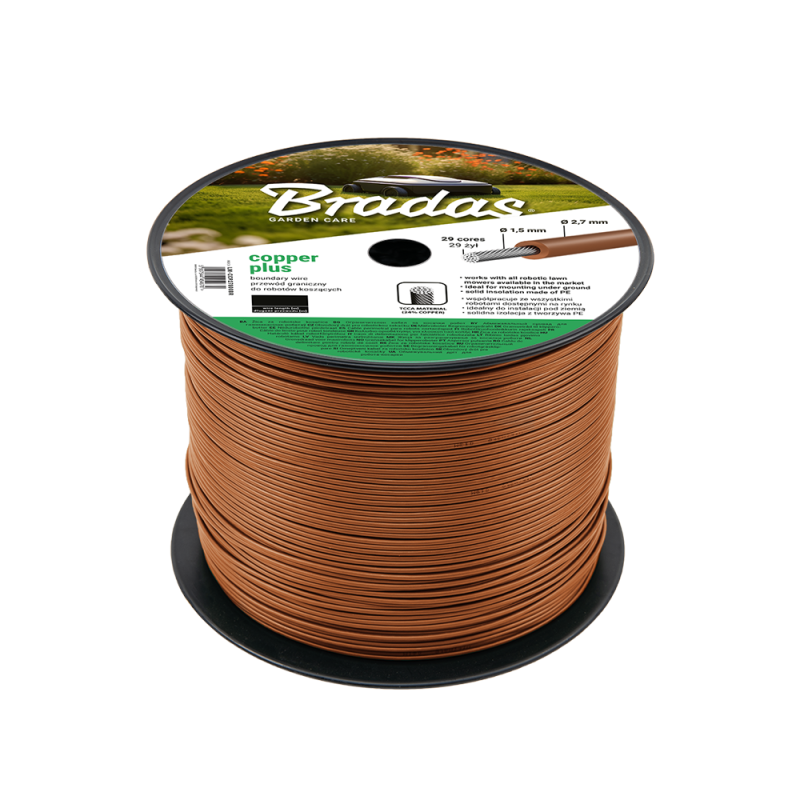 „COPPER PLUS“ ribojimo viela vejos pjovimo robotams 2,7 mm x 500 m -LM-CCP27500BR