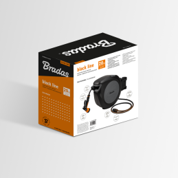 BLACK LINE automatinė žarnos ritė su 1/2 colio žarna – 30 m ir priedais -ECO-W1B30