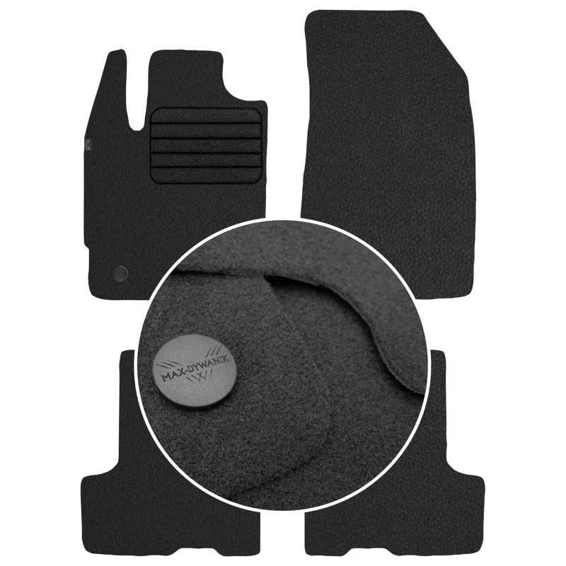 „Dacia Duster II“ (be daiktadėžės) 2018 m. – MAX-DYWANIK veliūriniai kilimėliai