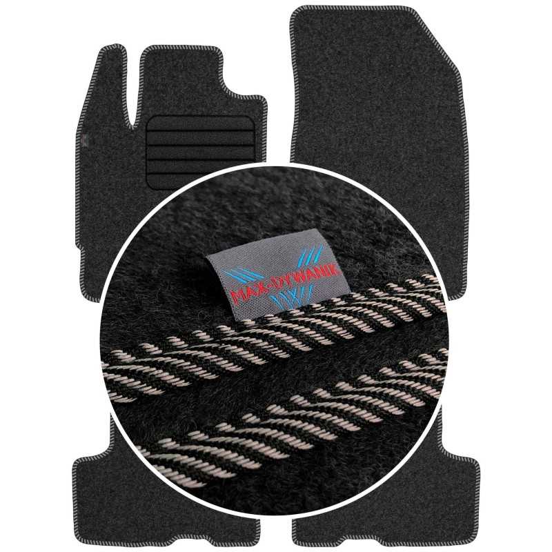 „Dacia Duster II“ (keleivių salonas) 2018 m. – MAX-DYWANIK veliūriniai kilimėliai