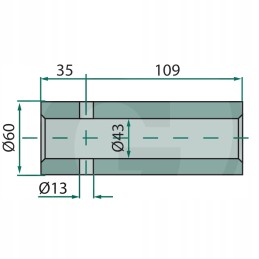 Suvirinimo įvorė 144mm 18100 44 granitas