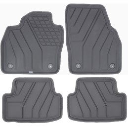 „Volkswagen T-Cross Crossover“ 2018 m. – „AmalPlast AP1108“ guminiai kilimėliai – nubuko spalvos (balti siūlai)