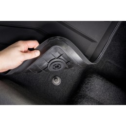 „Volkswagen T-Cross Crossover“ 2018 m. – „AmalPlast AP1108“ guminiai kilimėliai – nubuko spalvos (balti siūlai)