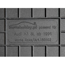 Audi A3 I 8L 1996-2003 m. guminiai kilimėliai MOTOHOBBY FRONT 150102/2