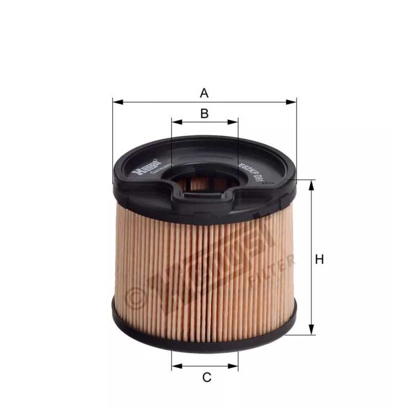 E62KP D91 Hengst kuro filtro įdėklas