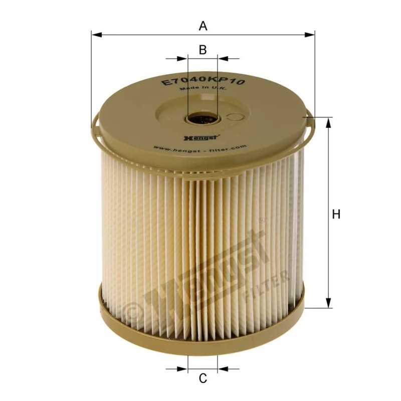 E7040KP10 Hengst kuro filtro įdėklas