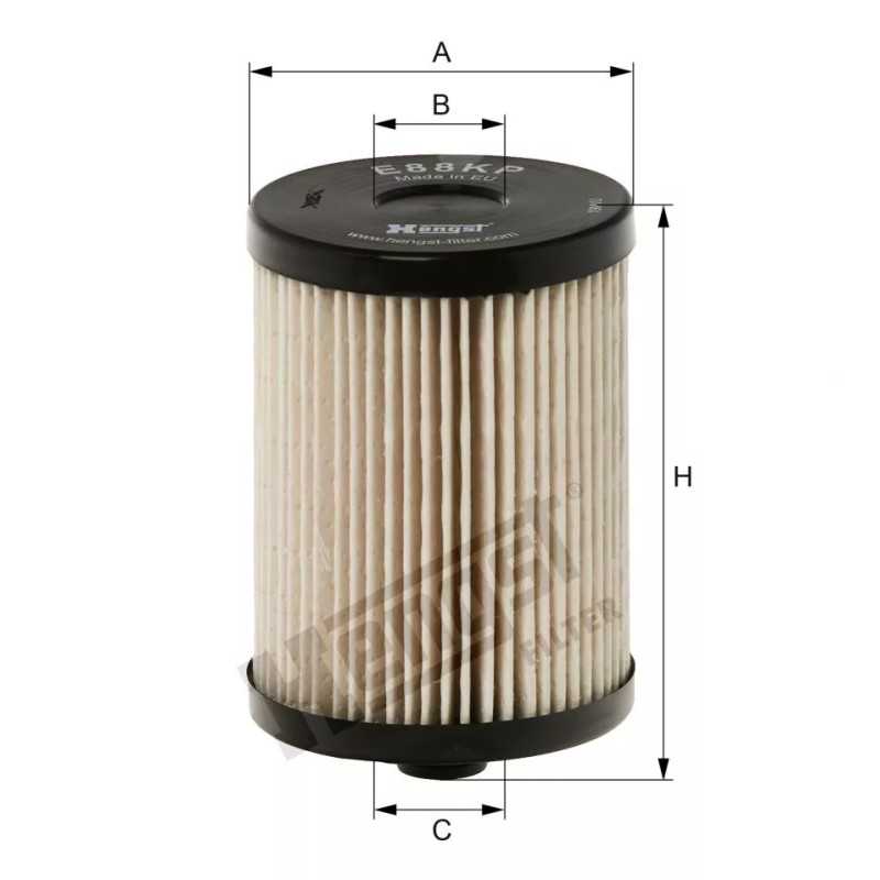 E88KP D158 Hengst kuro filtro įdėklas