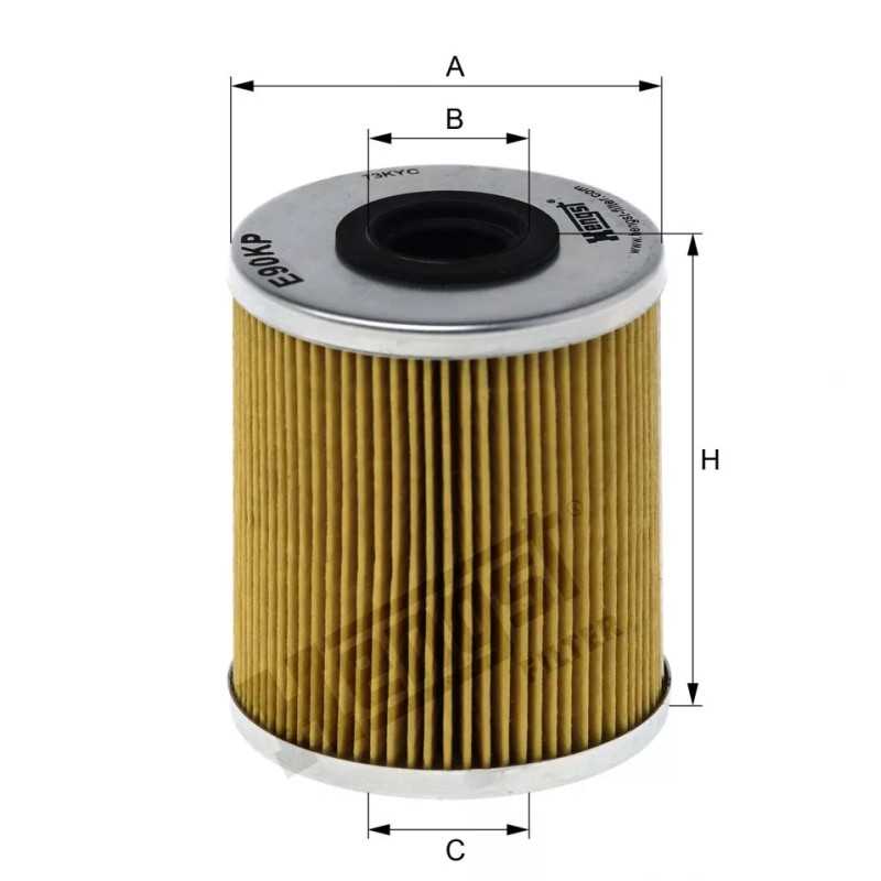 E90KP D164 Hengst kuro filtro įdėklas