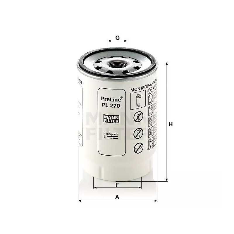 PL 270X MANN-FILTER kuro filtras