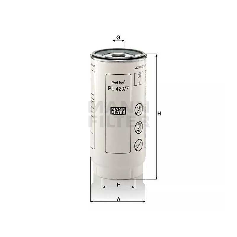 PL 420/7X MANN KURO FILTRAS DAF AUTOBUSUI