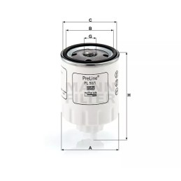 PL 50/1 MANN-FILTER kuro filtras