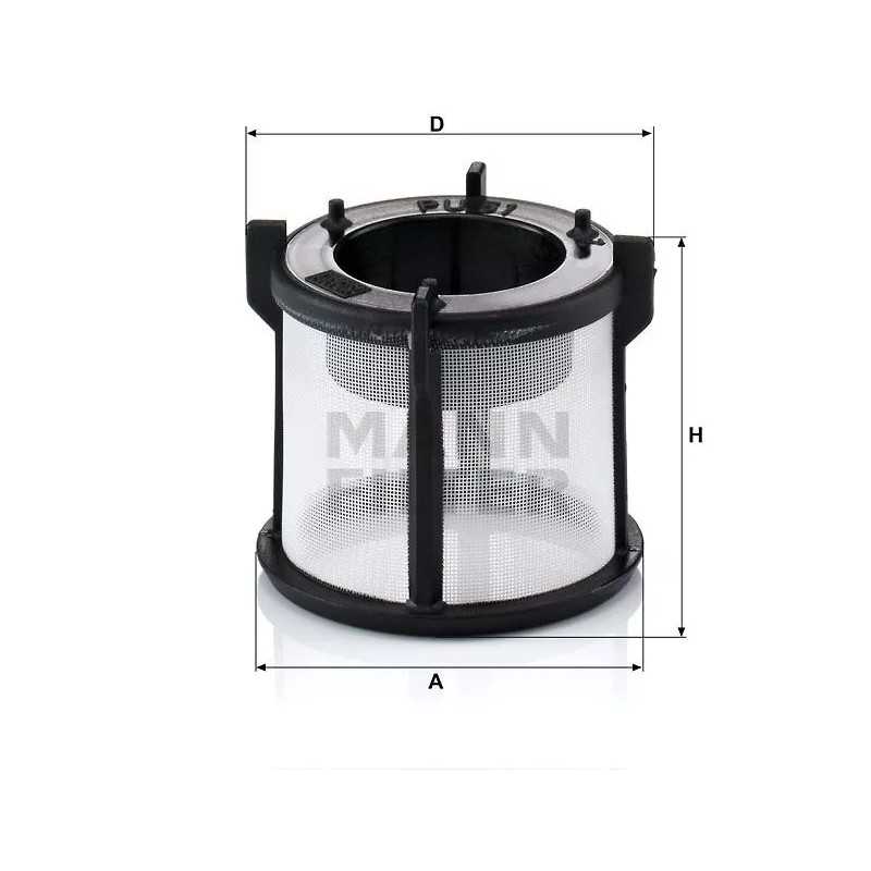 PU 51Z MANN-FILTER kuro filtras