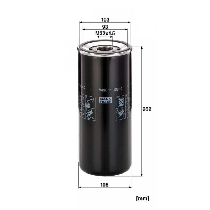 WDK 11102/10 MANN-FILTER kuro filtras