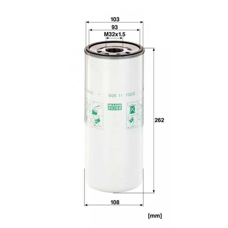 WDK 11102/2 MANN-FILTER kuro filtras