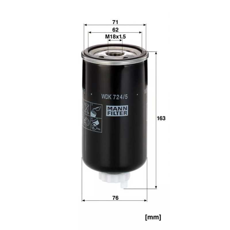 WDK 724/5 MANN-FILTER kuro filtras