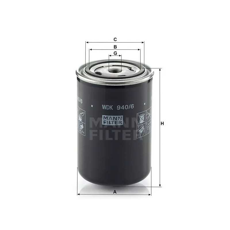 WDK940/6 MANN kuro filtras