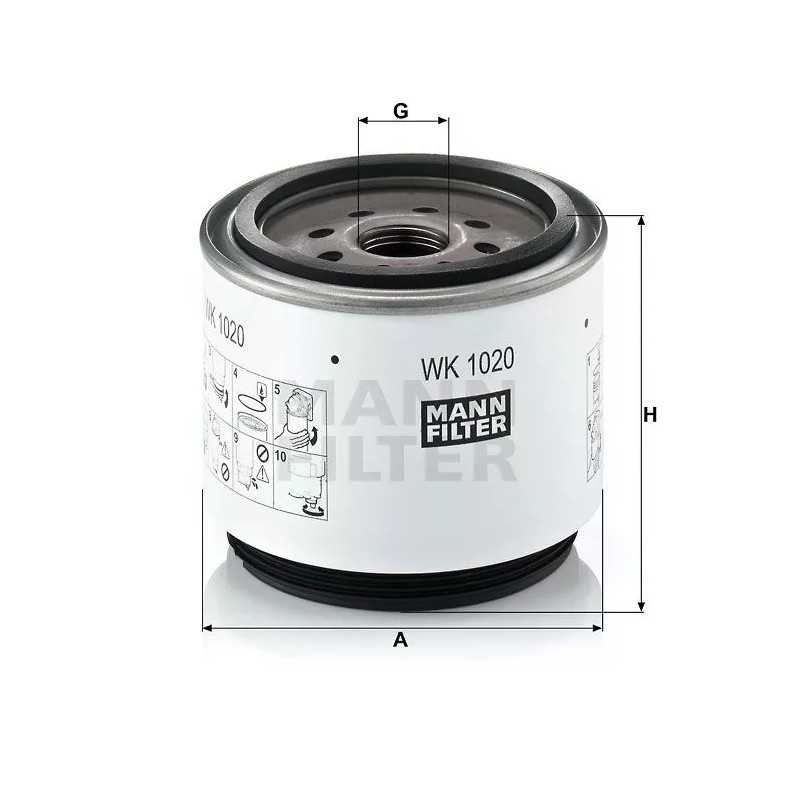 WK 1020X MANN-FILTER kuro filtras