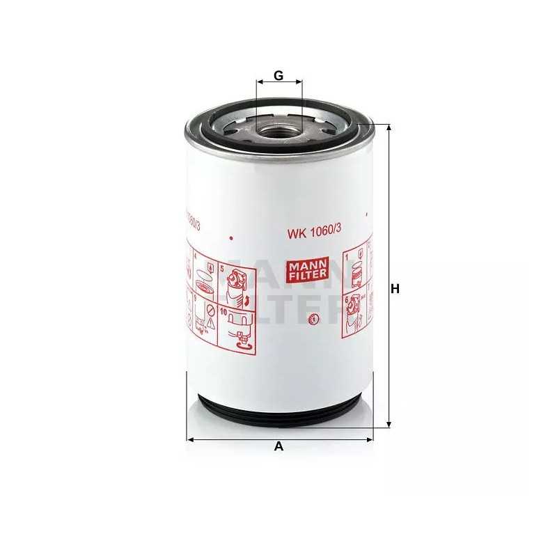 WK 1060/3X MANN-FILTER KURO FILTRAS