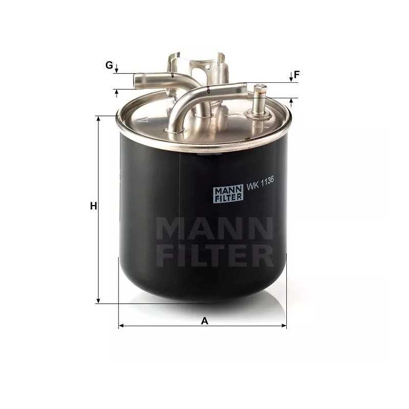 WK 1136 MANN-FILTER KURO FILTRAS VW AUDI A8 3.0TDI /4.0TDI