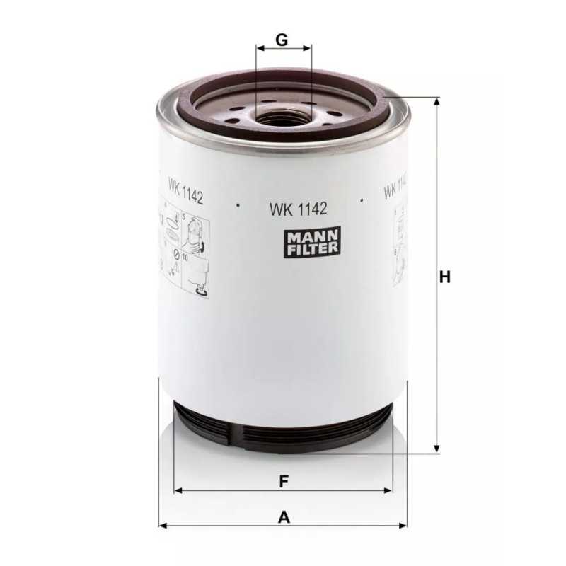 WK 1142X MANN-FILTER kuro filtras