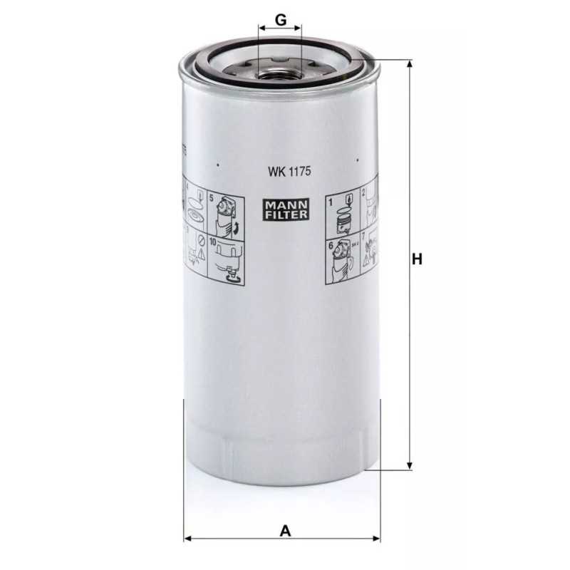 WK 1175X MANN-FILTER kuro filtras