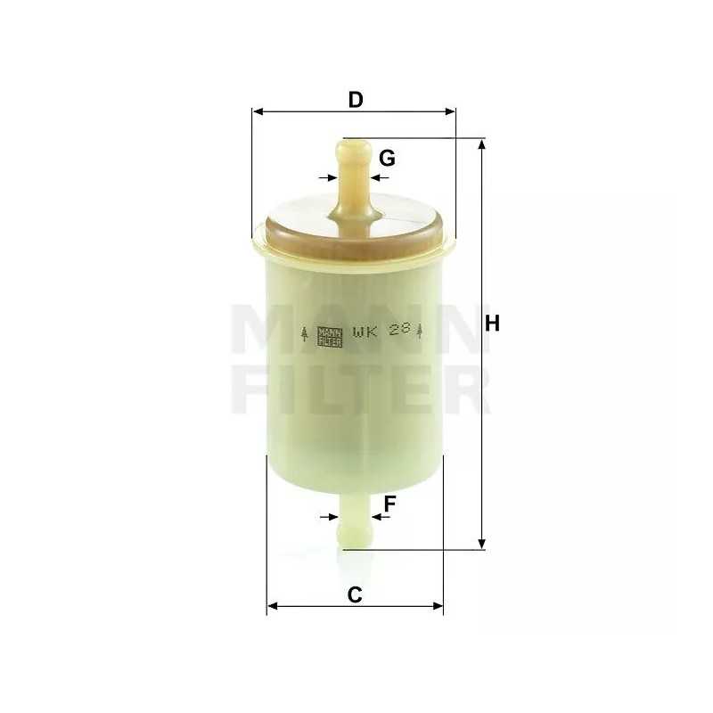 WK28 MANN kuro filtras