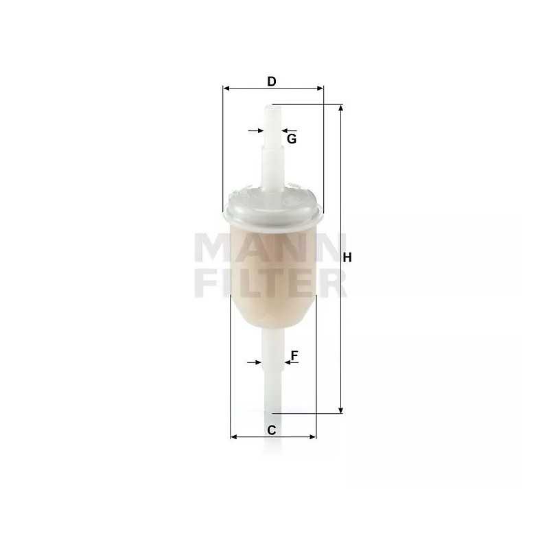 WK 31/2 MANN-FILTER kuro išankstinis filtras (įleidimo/išleidimo skersmuo 6-8 mm)