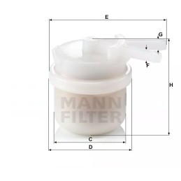 WK 42/10 MANN-FILTER kuro filtras TOYOTA CELICA 1.6 -86, COROLLA 1.5/1.6