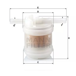 WK 42/14 MANN-FILTER kuro filtras MAZDA 323 1.3GT 81-88