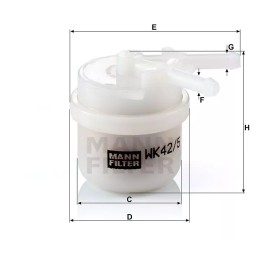 WK 42/5 MANN-FILTER kuro filtras TOYOTA COROLLA 1.3/1.6 83-92
