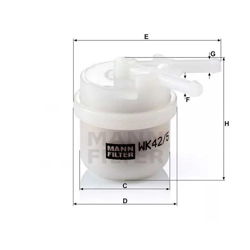 WK 42/5 MANN-FILTER kuro filtras TOYOTA COROLLA 1.3/1.6 83-92