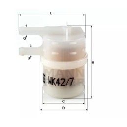 WK 42/7 MANN-FILTER KURO FILTRAS MITSUBISHI COLT 1.3 12V 92-