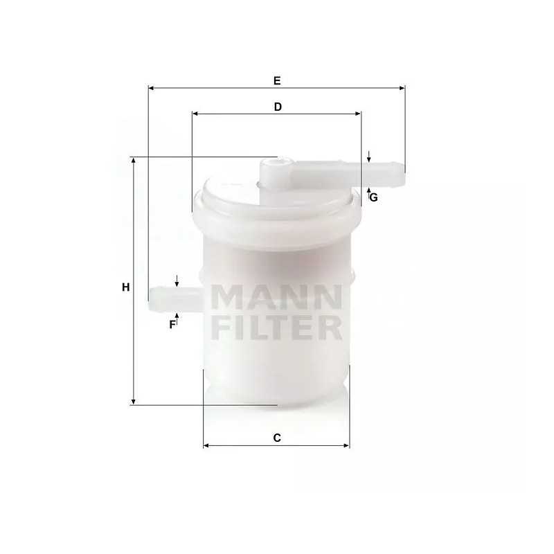 WK 42/81 MANN-FILTER KURO FILTRAS SUBARU SAMURAI 1.0-1.3 88-