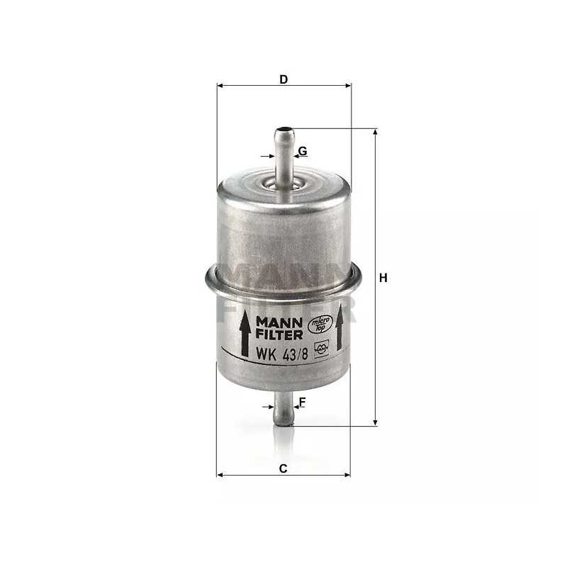 WK 43/8 MANN-FILTER kuro filtras DB W201 82-